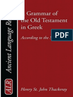 A Grammar of The Old Testament in Greek According To The Septuagint PDF