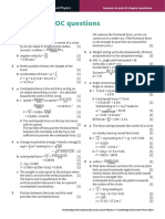 Answers To EOC Questions: Cambridge International A Level Physics