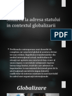 Sfidarea La Adresa Statului in Contextul Globalizarii