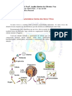 Caracteristicas Gerais Dos Seres Vivos - I Unidade