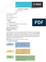 Determinación de La Constante de Equilibrio