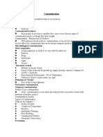 Contamination: Types of Contaminants