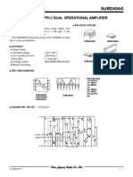 NJM3404A: Single-Supply Dual Operational Amplifier