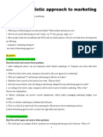 UNIT 1: A Holistic Approach To Marketing: Before You Read Discuss These Questions