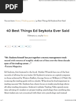 40 Best Things Ed Seykota Ever Said: Home Trading Quotes