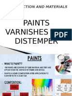 Construction and Materials: Paints Varnishes and Distemper