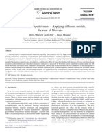 Destination Competitiveness - Applying Different Models