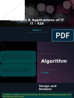 Concepts & Applications of IT IT - 426: Module-V