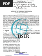 Analysis of GNSS Accuracy of Relative Positioning and Precise Positioning Based On Online Service