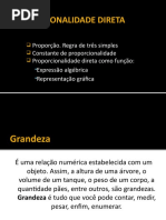 Proporcionalidade Direta - APONTAMENTOS