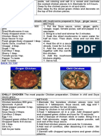 Back To Top: GINGER CHICKEN Chicken Shreds With Mushrooms Prepared in Soya - Ginger Sauce