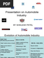 Presentation On Automobile Industry: by Shailesh Patel