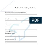 WORKSHEET: Define Your Business & Target Audience