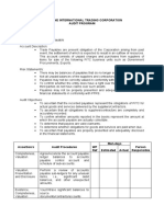 Philippine International Trading Corporation Audit Program