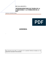 XXV Seminario Interuniversitario de Teoría de La Educación "Las Emociones y La Formación de La Identidad Humana"