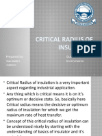 Critical Radius of Insulation