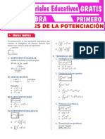 Propiedades de La Potenciación para Primer Grado de Secundaria PDF