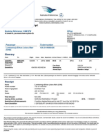 Electronic Ticket Receipt: Itinerary