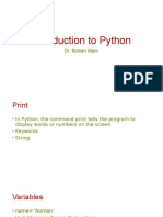 Introduction To Python