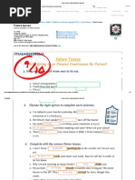 Future Tenses - Online Worksheet and PDF