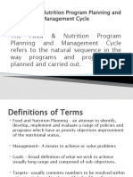 C The Food & Nutrition Program Planning