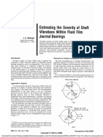 Estimating The Severity of Shaft Vibrations Within Fluid Film Journal Bearings