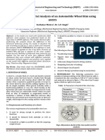 Structural and Material Analysis of An Automobile Wheel Rim Using Ansys