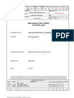 Storage Tank Mechanical Data Sheet: Vacuum Residue Storage Tanks