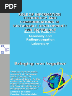 Role of Information Technology and Communications in Sustainable Development: Our Experience