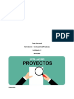 Tarea Semana 6 - Formulacion y Evaluacion de Proyectos