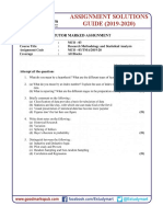 Assignment Solutions GUIDE (2019-2020)