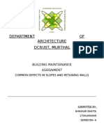 Defects in Slopes and Retaining Walls