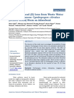 Removal of Lead II Ions From Waste Water PDF