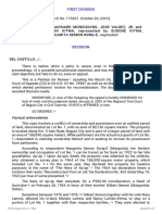 Petitioners Vs Vs Respondent: First Division