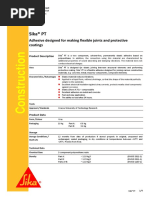 Sika® PT: Adhesive Designed For Making Flexible Joints and Protective Coatings