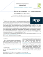 Laboratory Investigations On The Utilization of RCA in Asphalt Mixtures