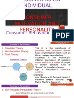 Consumer Motivation and Personality