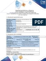 Guía de Actividades y Rúbrica de Evaluación - Fase 8 - Identificar Los Modos y Medios de Transporte Utilizados Por Una Empresa