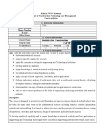 Statistics For Construction Cotm 524: Description