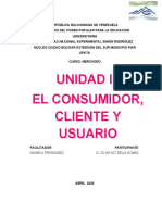 Unidad Iii El Consumidor, Cliente y Usuario