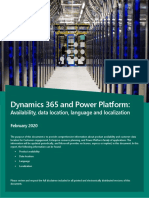 Dynamics 365 and Power Platform Infrastructure and Availability Feb 2020