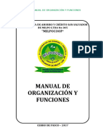 Manual de Organización Y Funciones: "Milpocoop