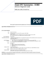 Xtype Power Train DTC Summaries