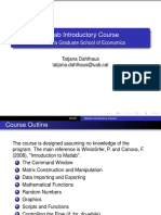 Matlab Introductory Course: Barcelona Graduate School of Economics