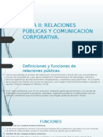 Tema Ii Relaciones Públicas y Comunicación Corporativa.