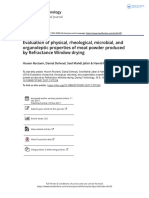 Evaluation of Physical Rheological Microbial and Organoleptic Properties of Meat Powder Produced by Refractance Window Drying