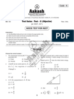 Mock Test For Neet: Code - A