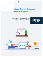 Batch Course On CAT 2020