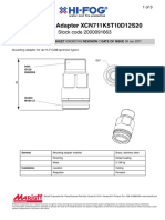 Mounting Adapter XCN711K5T10D12S20: Stock Code 2000091663