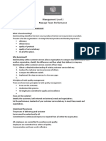 Management Level 3 Manage Team Performance: Benchmarks and Quality Management What Is Benchmarking?